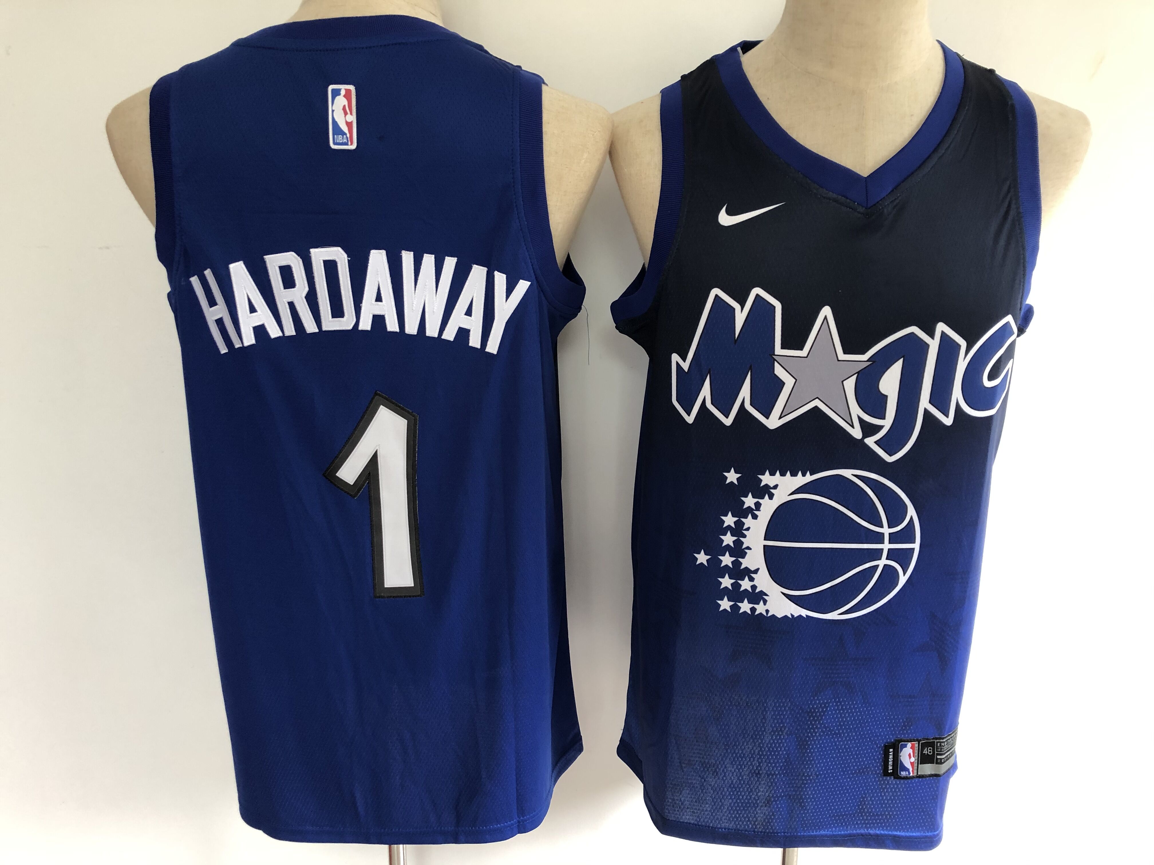 2020 Men Orlando Magic 1 Hardaway Blue NBA Jersey 2